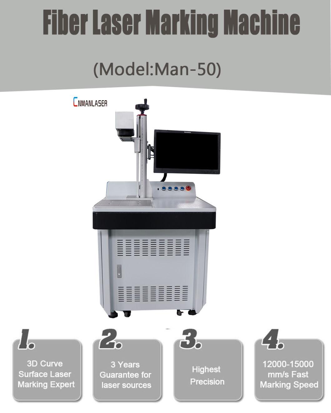 20W/ 30W/50W Raycus Fiber Laser Marker Machine for Making Machine Nameplate