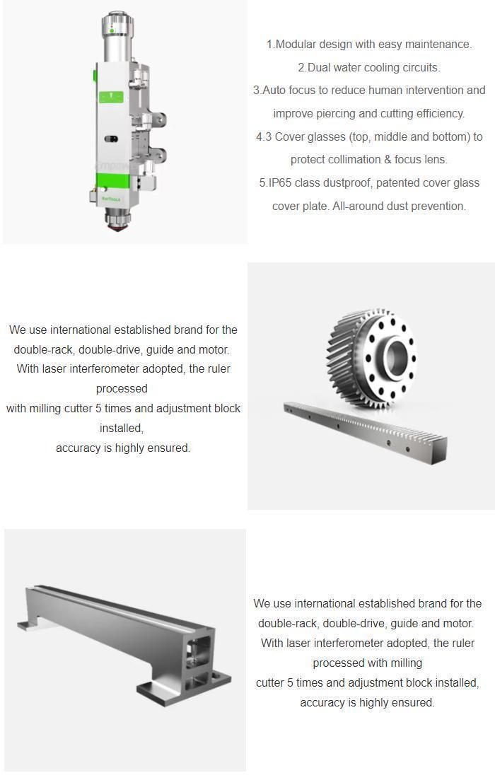 1000 Watt 3000W 6000W 3015 CNC Sheet Metal Fiber Laser Cutting Machine