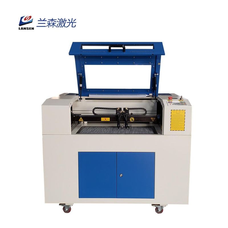 Metal Wood 2 Heads CO2 Fiber Laser Engraving Marking Machines