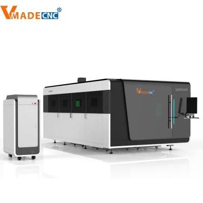 3000W High Performance Full Cover Metal Sheet Tube Pipe Fiber Laser Cutting Machine