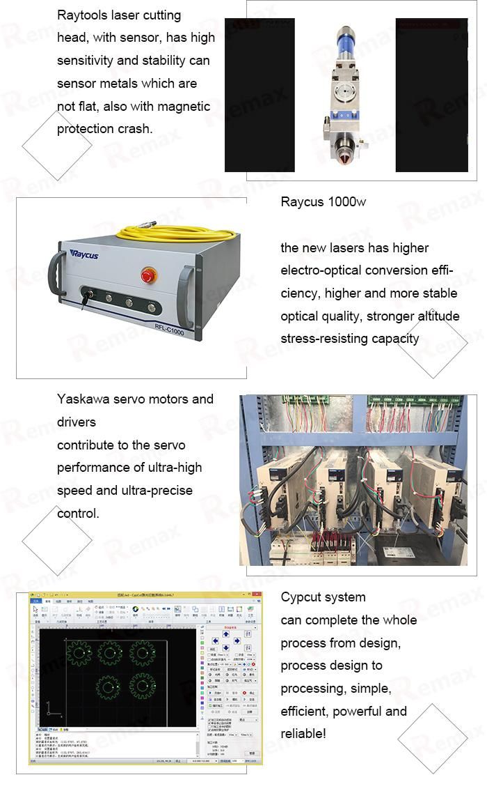 Metal Cutting Machine Fiber Laser Cutting Machine with 1000W Laser Power