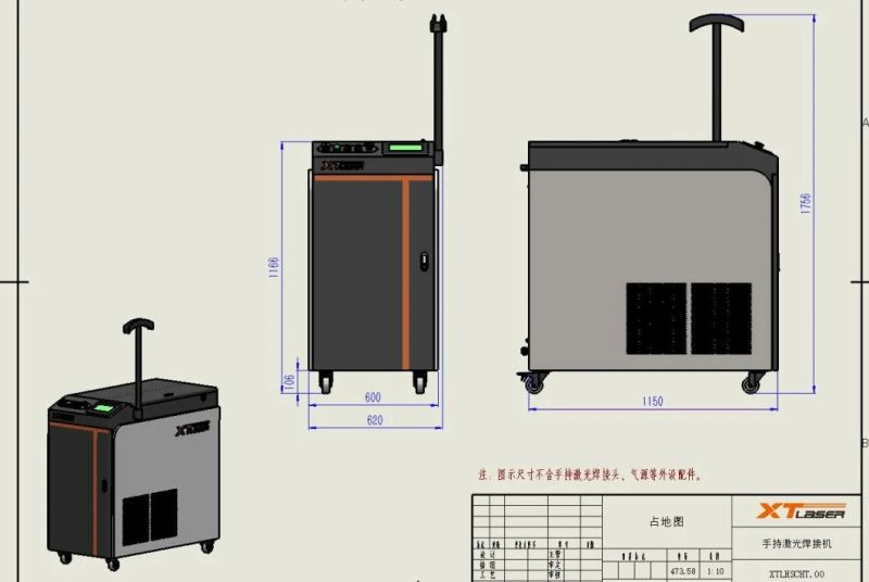 Fiber Optic 1kw 2kw Ipg Raycus Handheld Fiber Laser Welding Machine for Tube and Plate Welding