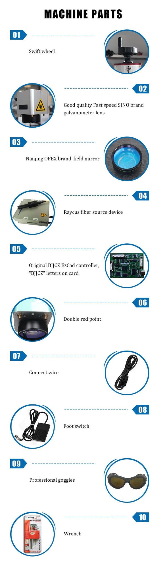 Fiber Marking Laser Machine for Metal/Plastic/Tag/Key Chains/Pen Metal Tag Printing Machine