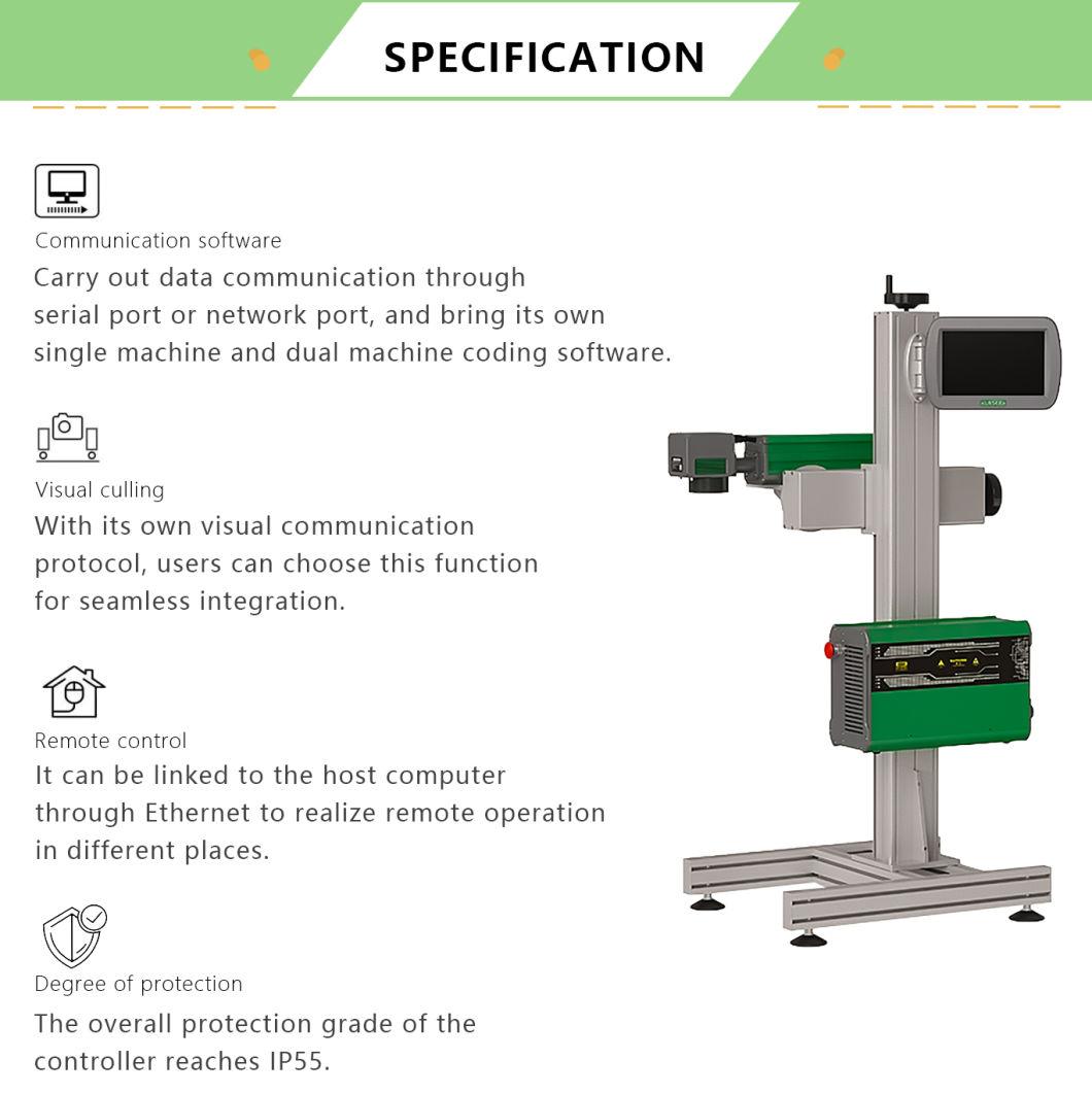 High Precision Split Type Metal 20W/ 30W /50W Optional Flying Fiber Laser Marking Machine