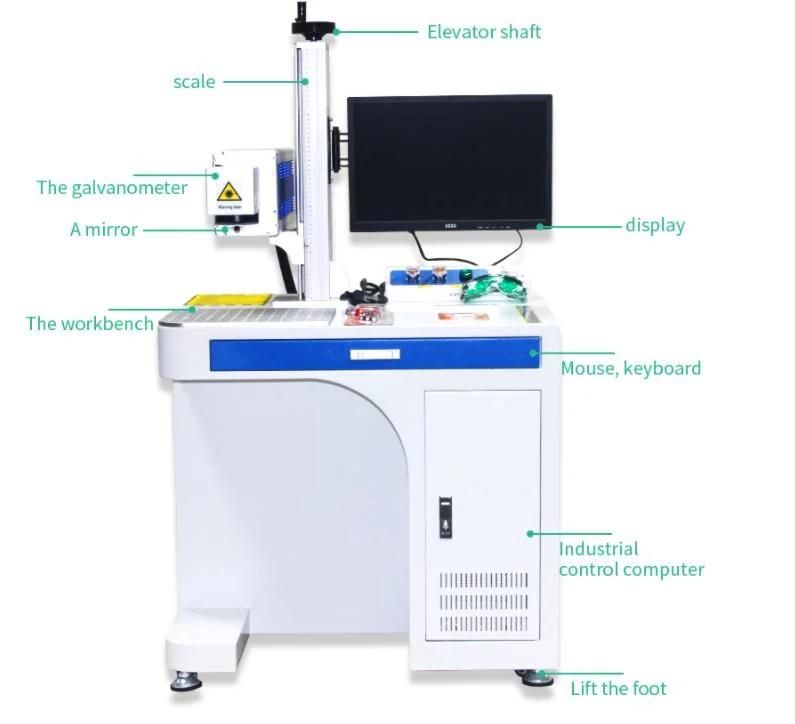 Desktop Fiber Laser Marking Machine Price 20W 30W 50W Deep Engraving Metal Card Steel for Dog Tag Ring Jewelrymarking