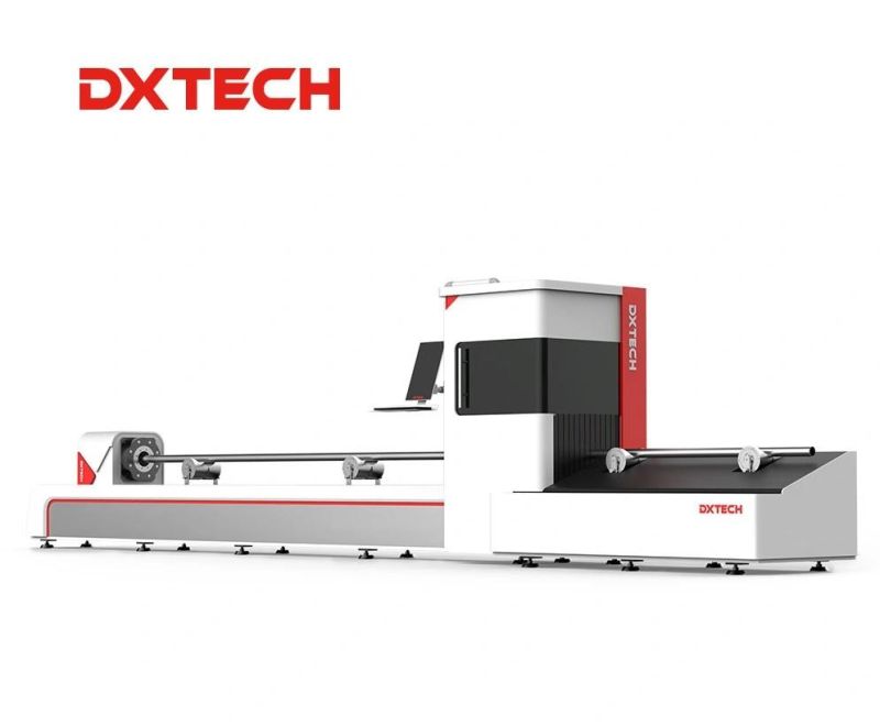 CNC Fiber Laser Metal Pipe / Tube Cutting Machine for Fire Control Industry