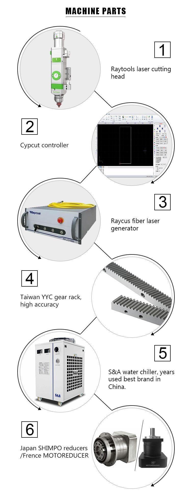 3015 High Precision 500W 1kw 3kw 4kw CNC Metal Plate Fiber Laser Cutting Machine 1530 1kw