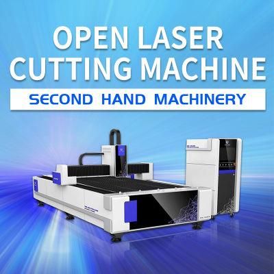 Second Hand Aluminum Laser Cutting 6020 Open Type Sheet Steel CNC Fiber Laser Cutting Machine with Double Drive Exchange Worktable