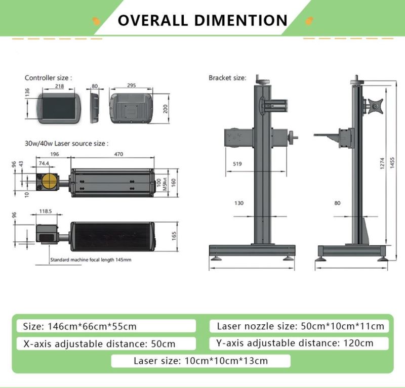 New Style Industrial High Power Flying Fiber UV Laser Marking Machine Engraving on Glass /Plastic /Metal /Aluminum