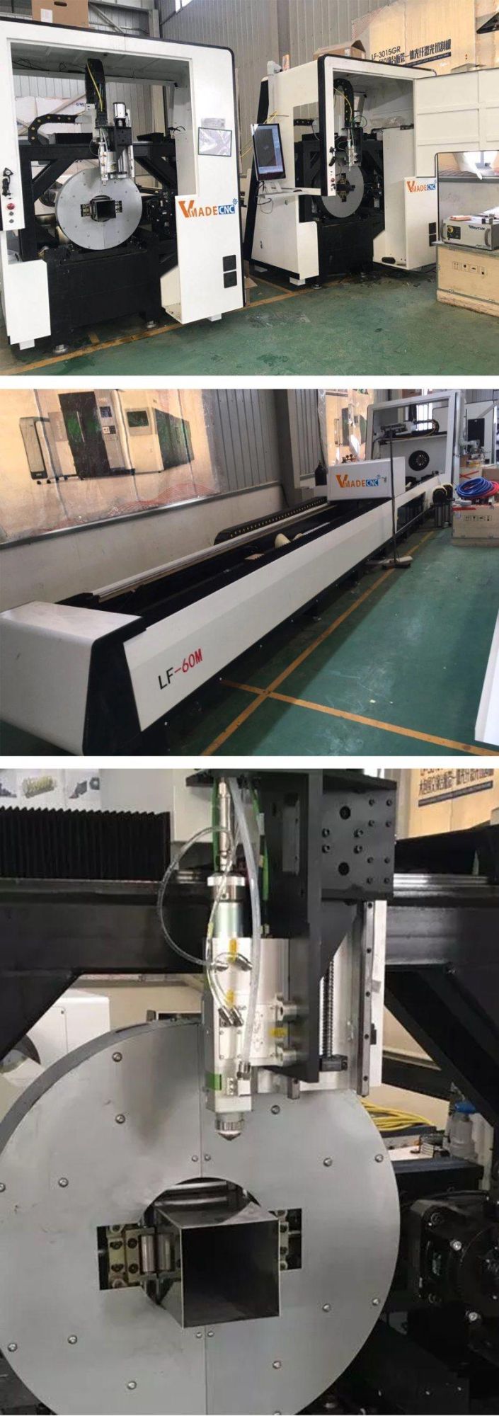 Vmade 1500W Metal Pipe and Tube Fiber Laser Cutting Machine