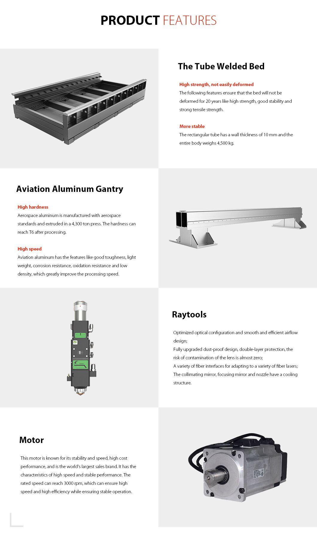 1000W- 4000W 6000W 8000W Competitive Price Laser Cutter Cutting Machine Laser Equipment for Metal Sheet Stainless Steel