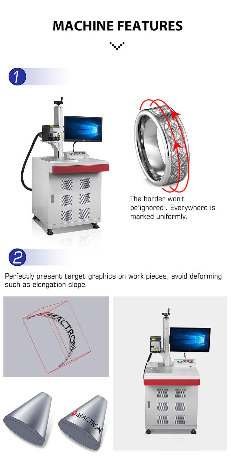 3D Dynamic Focusing Galvo Scanners Fiber Laser Engraver Metal Deep Engraving