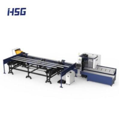 100mm 200mm 6m Metal Tube Fiber Laser Cutting Machine 4000W