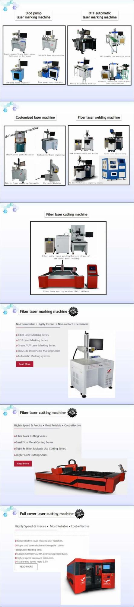 China Fiber Laser Marking Machine for Metal or Nonmetal