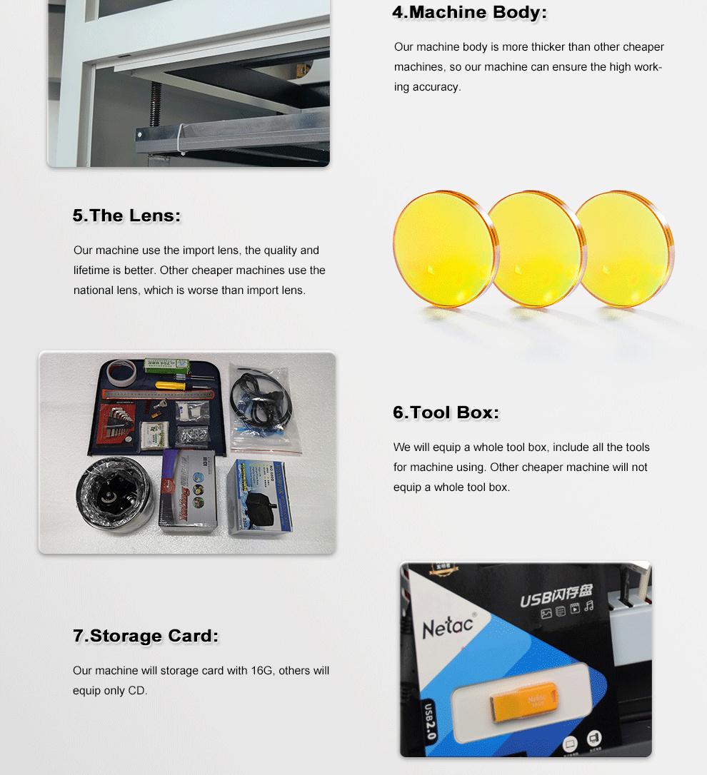 OEM Customized Color and Design Laser CNC CO2