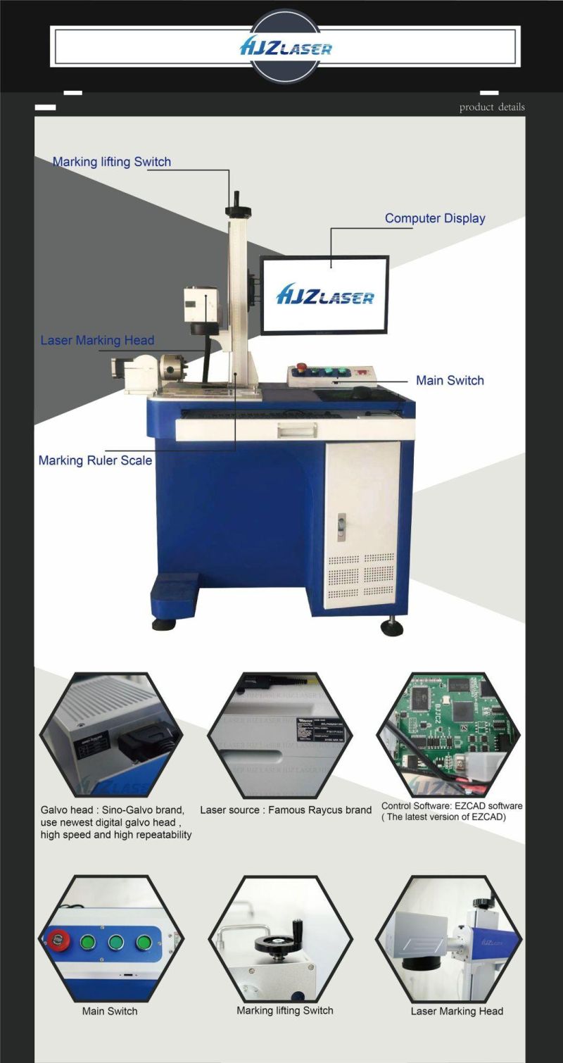 10W 20W 30W Desktop Fiber Laser Marking Machine