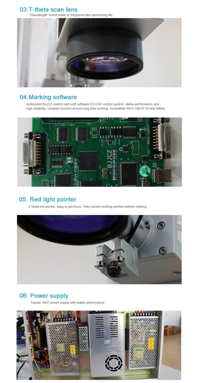 Fiber Laser Marking Machine Desktop Portable 20W 30W