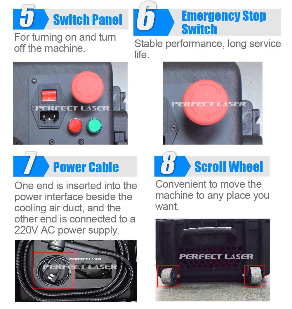 100 Watts Portable Metal Laser Paint Removal Machine