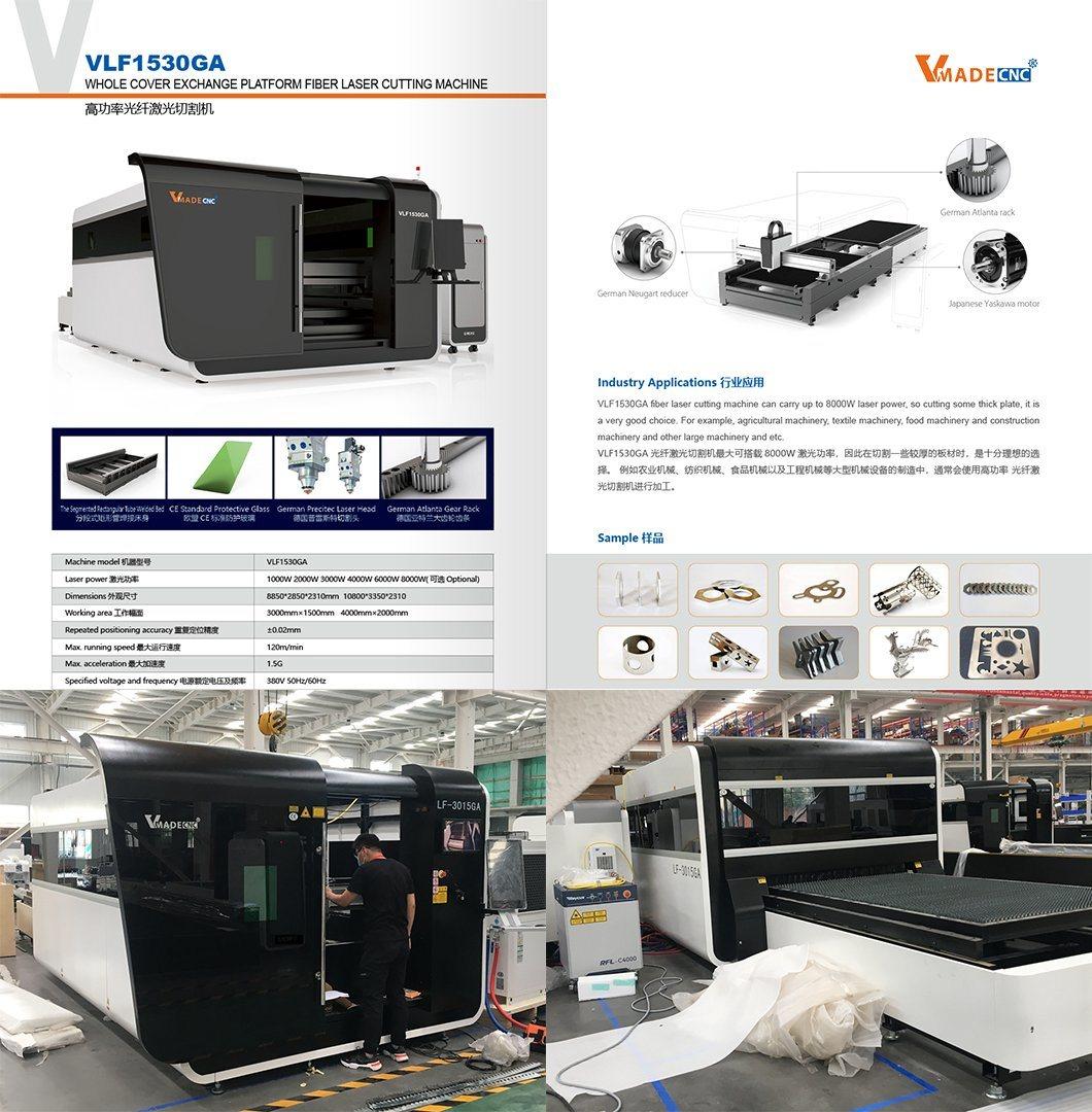 12000W 8000W Fiber Laser Cutting Machine for Stainless Cooper