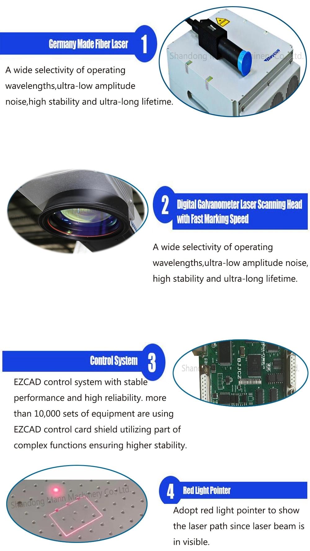 Low Price 10W 20W 30W 50W Desktop Laser Marking Machine for Metal LED Bulb Logo