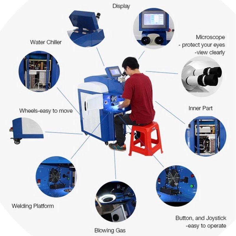 200W 120j Microscope Jewelry Laser Spot Soldering Equipment