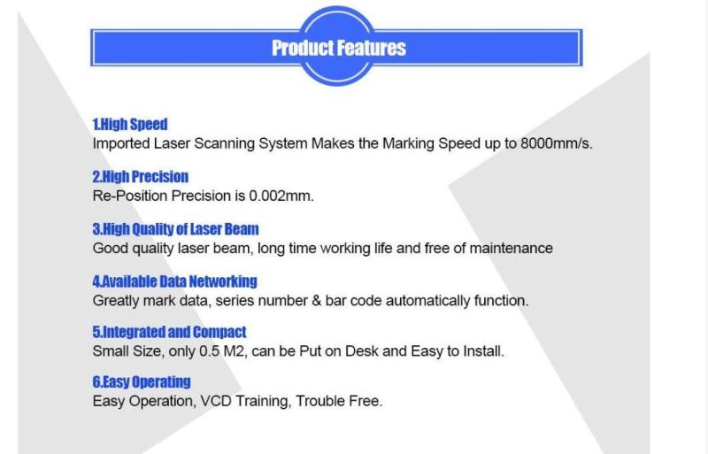 50W Desktable Fiber Laser Marking Machine Price for Metal Glass Plastic