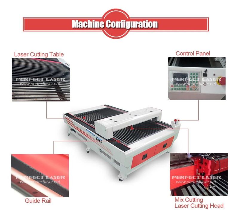 CO2 Laser Cutting Machine for Acrylic Wood Carbon Steel for Making Channel Letters Pedk-130250m 150W