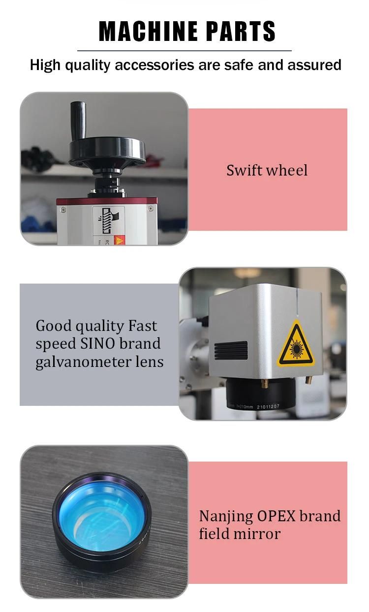 Desktop Fiber Laser Marking Machine Laser Marker Raycus Source for Metal and Non-Metal