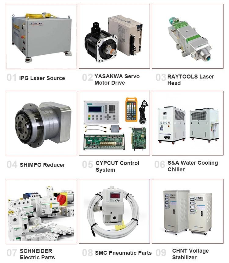 Industrial Laser Equipment Raycus / Ipg Plate and Tube CNC Fiber Laser Cutting Machine with Rotary Device