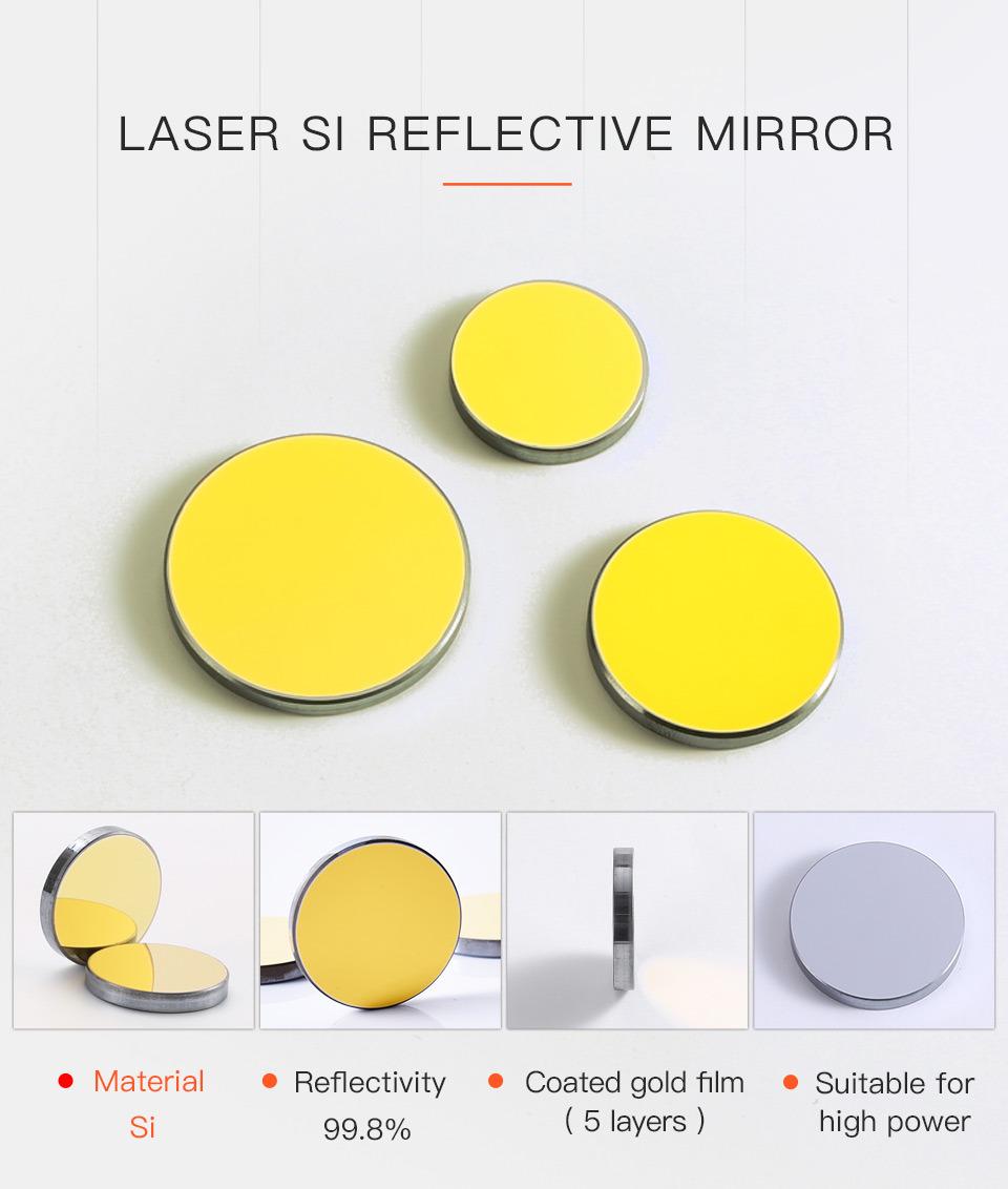 Startnow Si Laser Mirrors Dia 19.05 20mm 25 38.1 Silicon Material CO2 Reflective Lens