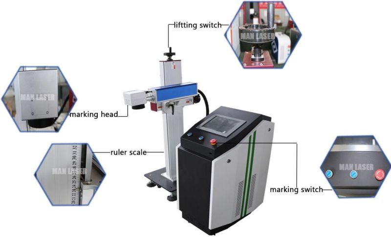 50W Cable Tube Plastic CO2 Laser Metal Tube Marking Machine for Production Line