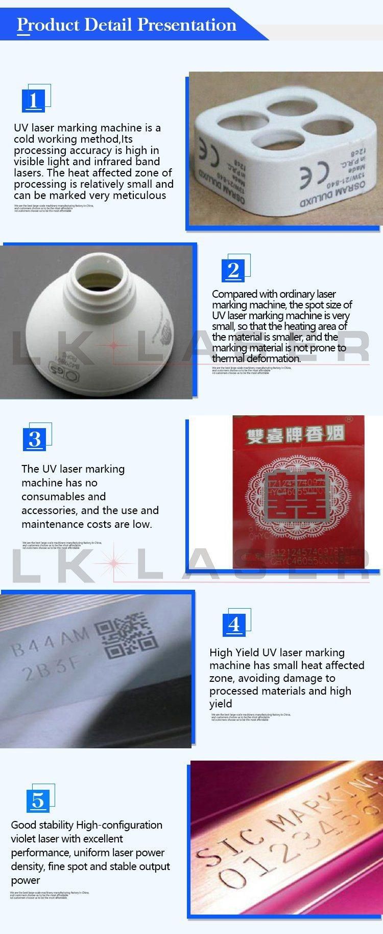 UV Laser Marking Machine Plastic PVC PE PP ABS Laser Printing Machine Price Laser Marker Non-Metal UV Laser Printing Machine Laser Printer /Engraver for Sale