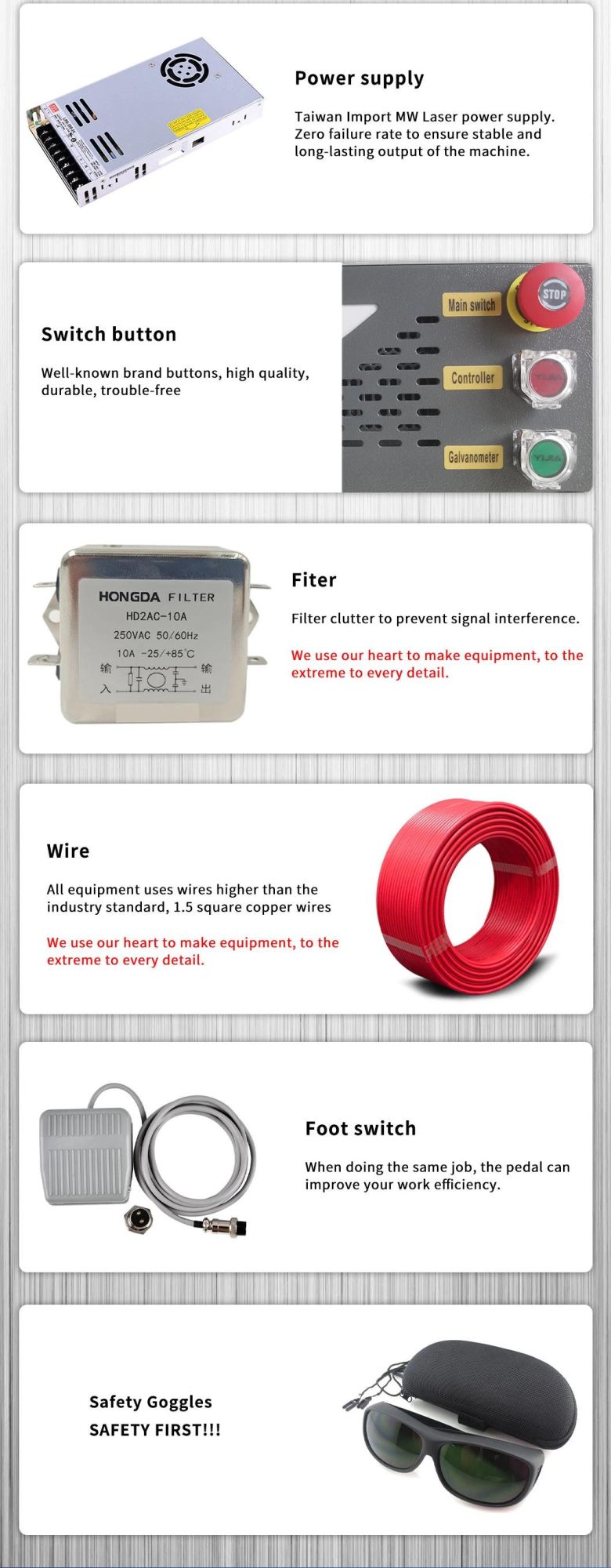 30W 50W 100W Portable Desktop Fiber Laser Marking Machine From China