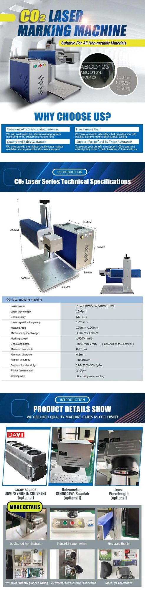 Industrial Online Date Code Coding Printer Printing CO2 Laser Marking Machine for Water Bottle Carton Box Plastic Film Package