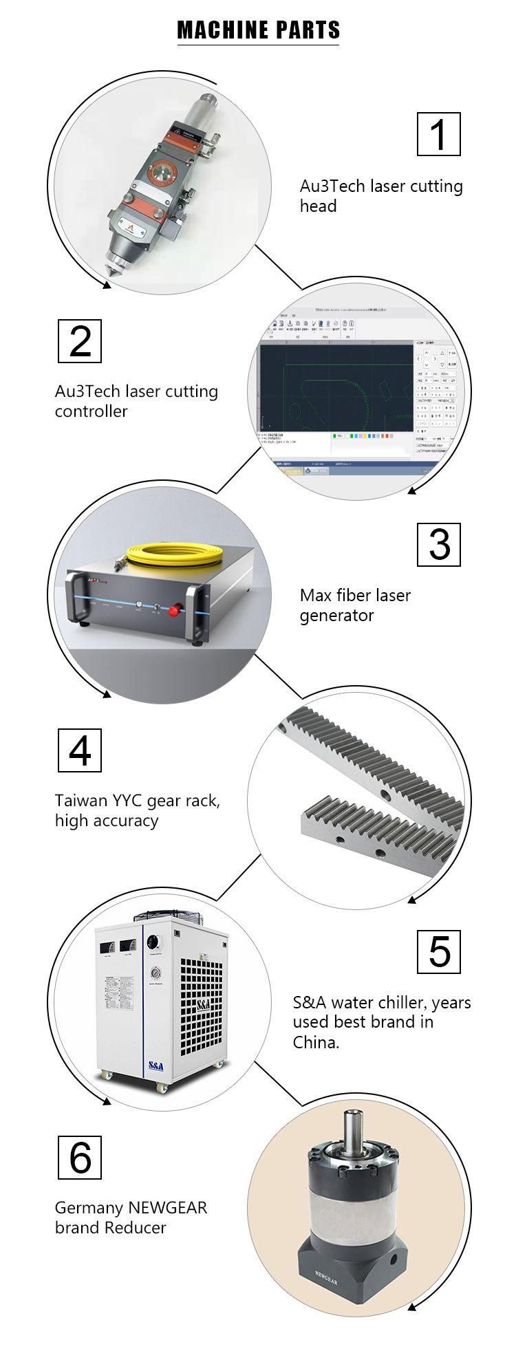 1kw 2kw 3kw 4kw CNC Sheet Metal Plate Fiber Laser 2000W Cutting Machine