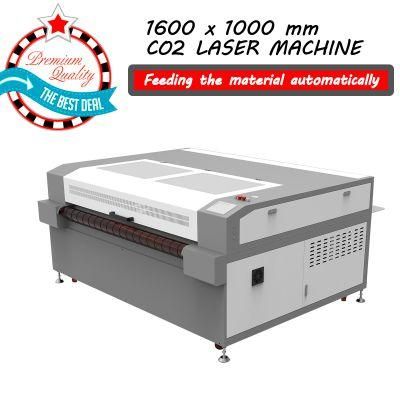 Auto Feeding CO2 1610 Laser Cutting Machine Engraving for Rubber Plywood Glass Acrylic Laser Machine