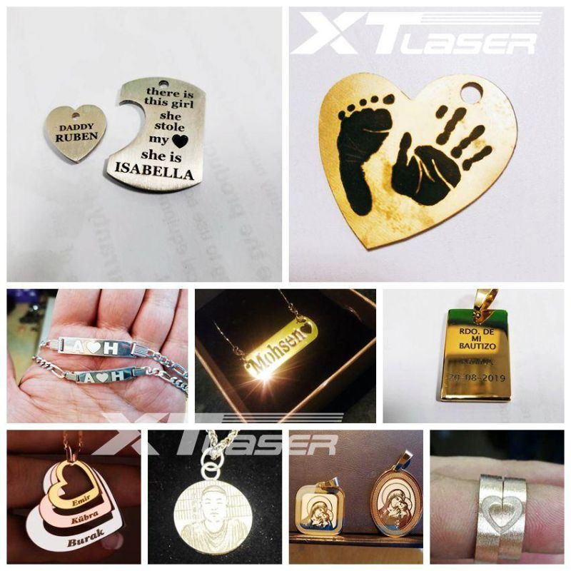 30W 50W Engraving Jewelry Ring Fiber Color Laser Marking Machine