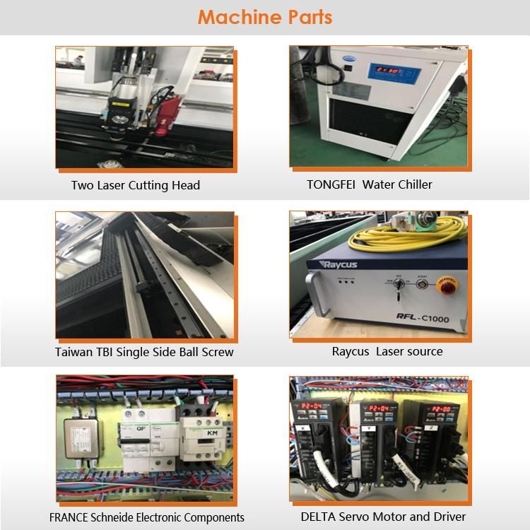 1000W 2000W 3000W Fiber Laser Cutter Metal Sheet Stainless Mild Steel Cutting Machinery Factory Price