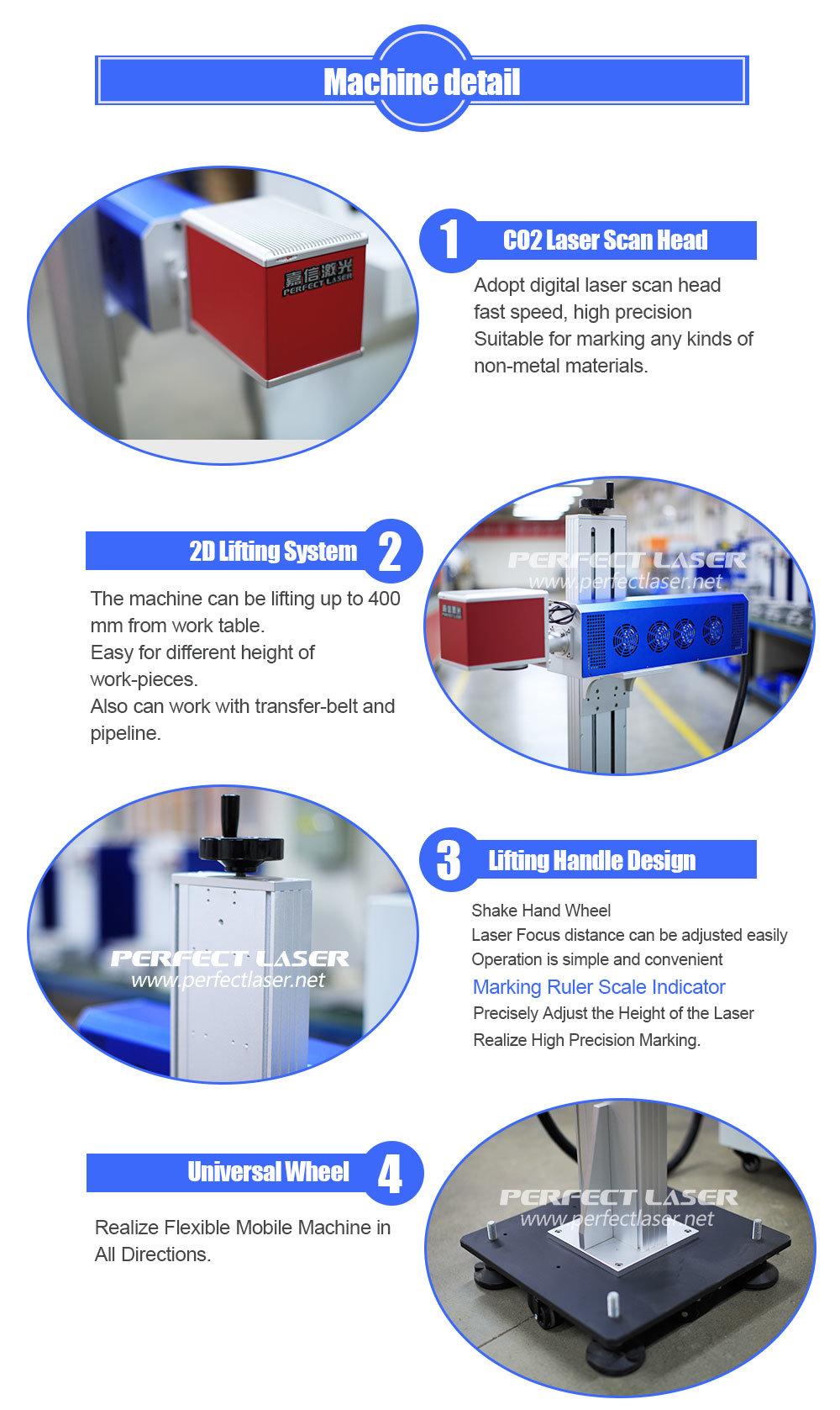 CO2 Metal Tube Laser Marking Printing Machine for Non-Metal Paper
