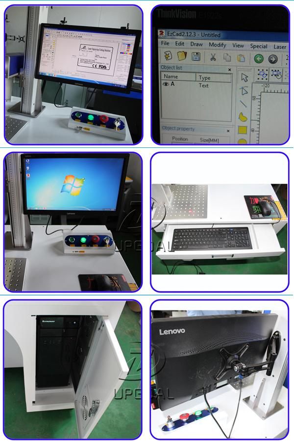 Mass Quantity Pen Fiber Laser Marking Machine with Turning Disc Rotary