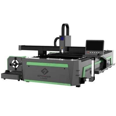 3000*1500mm Square Round Pipes and Sheet Fiber Laser Cutting Machine Copper Brass Aluminium Metal Letters Cutting Machine with Rotary Device