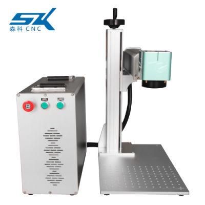 Metal Nonmetal Fiber Laser Marker Mini Fiber Printer 30W Laser Marking Machine with Conveyor Belt