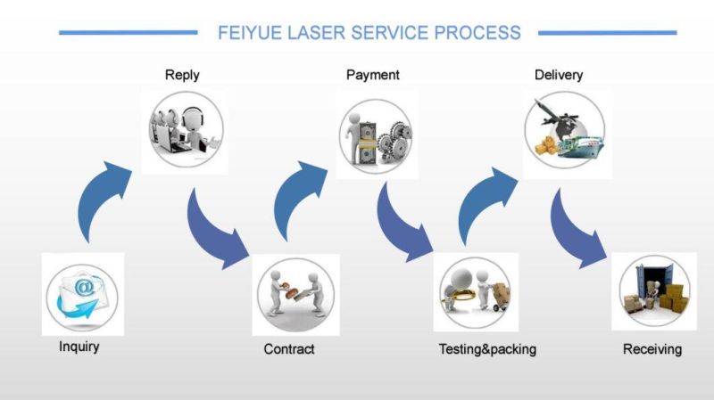 Fy6560 Sheet Metal Processing Industry Feiyue Laser Best Fiber Cutter Machines CNC Precision Cutting Stainless Steel Ss Titanium Copper Laser Cutting Machine