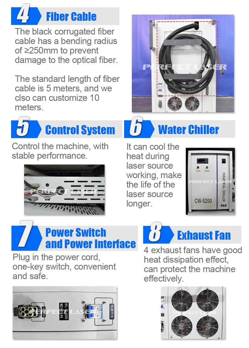 PE-200r Handheld 200W Fiber Laser Rust Removal Cleaning Machines