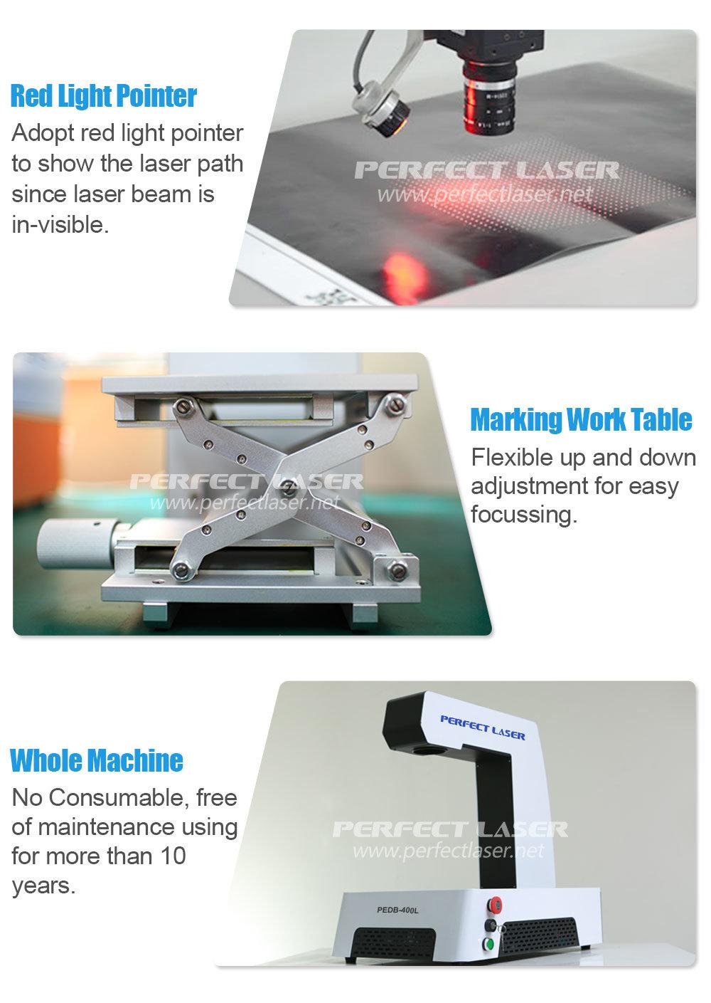 Portable 20W 30W 50W Fiber Laser Marking Machine Raycus Laser Source Pedb-400L