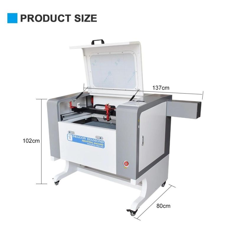 Laser Engraving Machine Wood Acrylic Plastic Glass Cutter Engraver 600*400mm