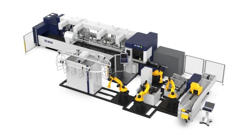 Factory Supplier Square Tube Round Pipe Profiled 4 Axis CNC Cutting Machine High Quality CNC Plasma Cutting Machine Square Tube Pipe Profiled Plasma Cutter