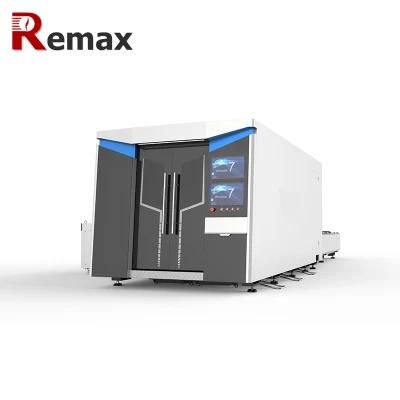 Fiber Laser Cutting Machine Full Cover Full Closed Table Change System Ipg Raycus Max Power