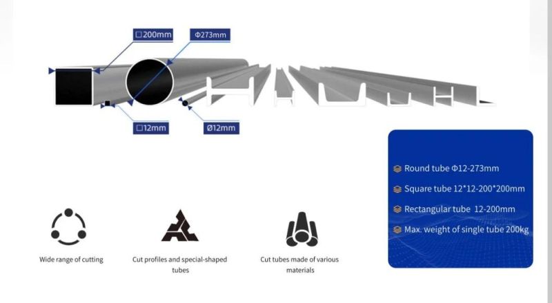 Ultra-High-Speed Multi-Touch Control System+Intelligent Digital Chucks Tube Laser Cutting Machine