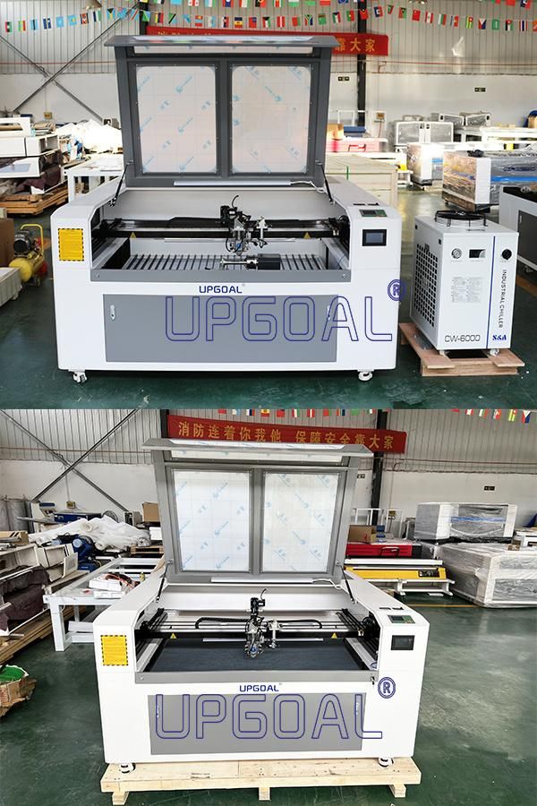 New 500W & 90W Mixed Live Focus CO2 Laser Cutter with Rotary Axis for Stainless Steel /Acrylic